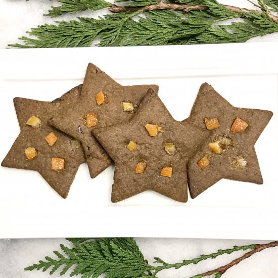 Fruit-Studded Gingerbread Stars