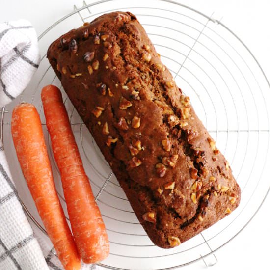 Healthy carrot walnut bread