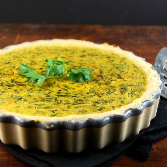 Soy-free Chickpea Spinach Quiche