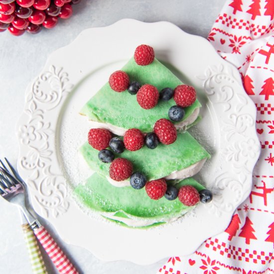 Christmas Tree Crepes