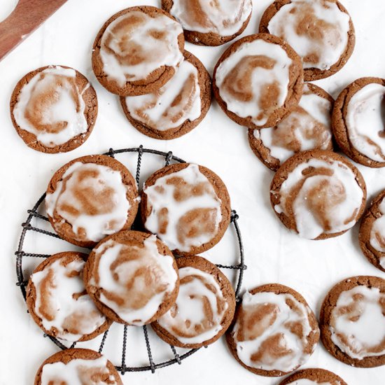 Iced Molasses Cookies