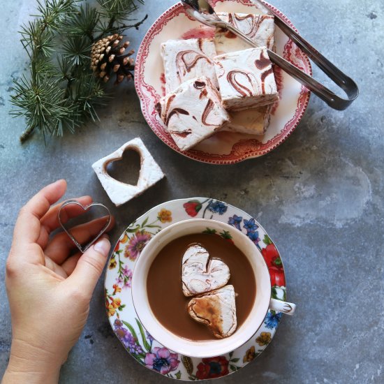 Chocolate Rum Swirl Marshmallows