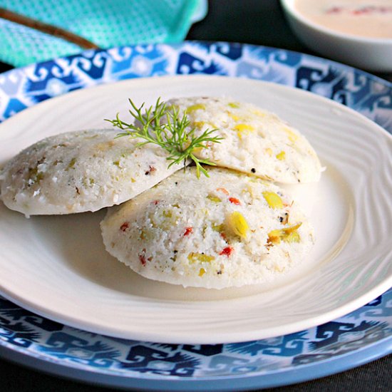 Field Beans Idlis (Steamed Cakes)