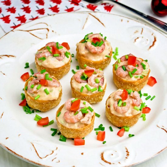 Crispy Cups with Shrimp Salad