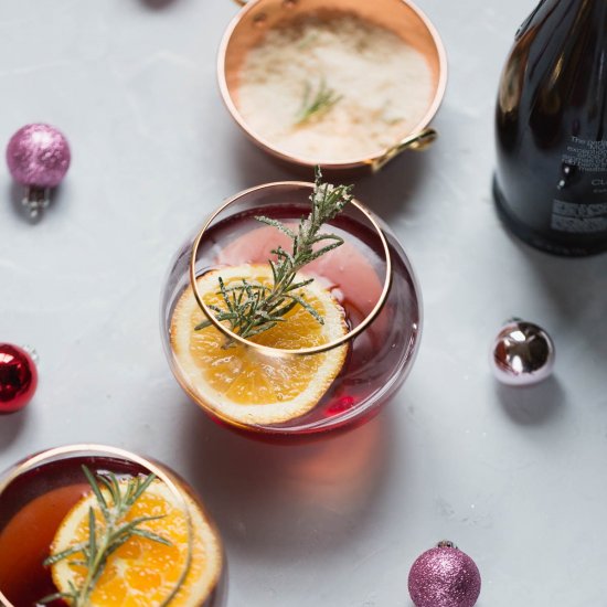 Cranberry Orange Champagne Mimosa