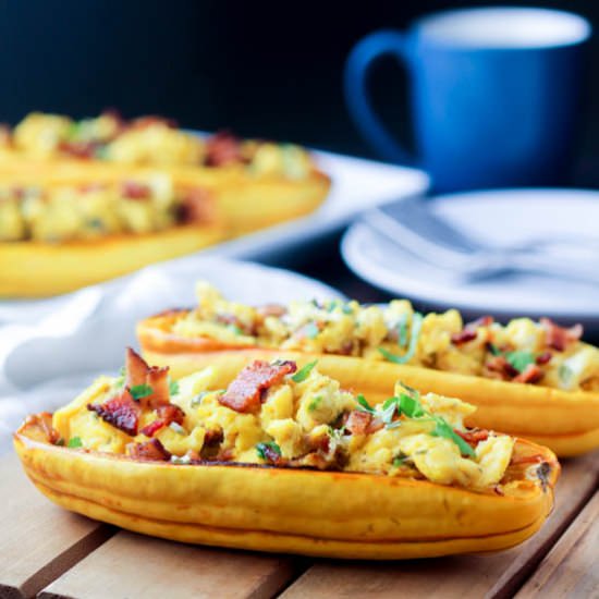 Breakfast Stuffed Delicata Squash