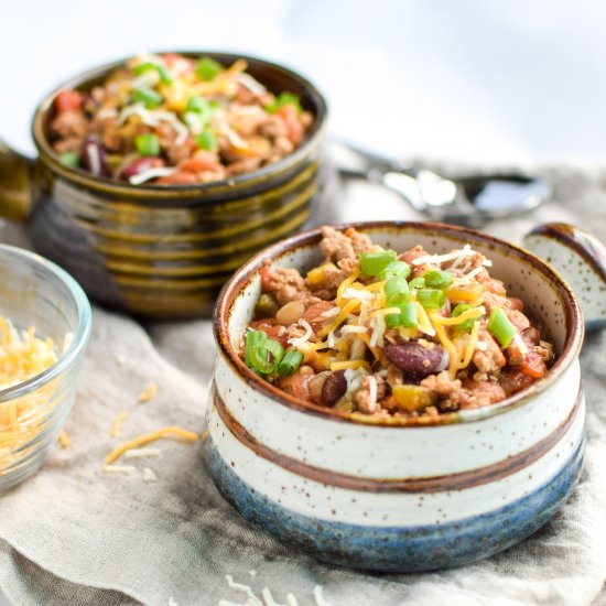 Slow Cooker 4-Bean Turkey Chili