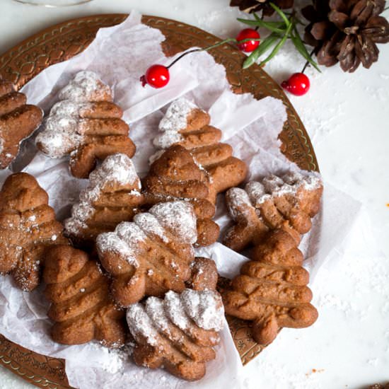 Chocolate Christmas Trees Cookies