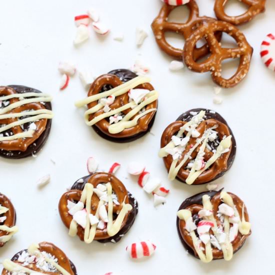 Homemade Peppermint Bark Pretzels