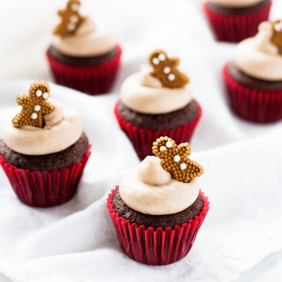 Mini Gingerbread Cupcakes