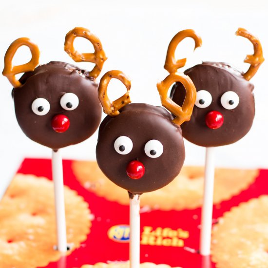 Peanut Butter Sandwich Reindeer Pop