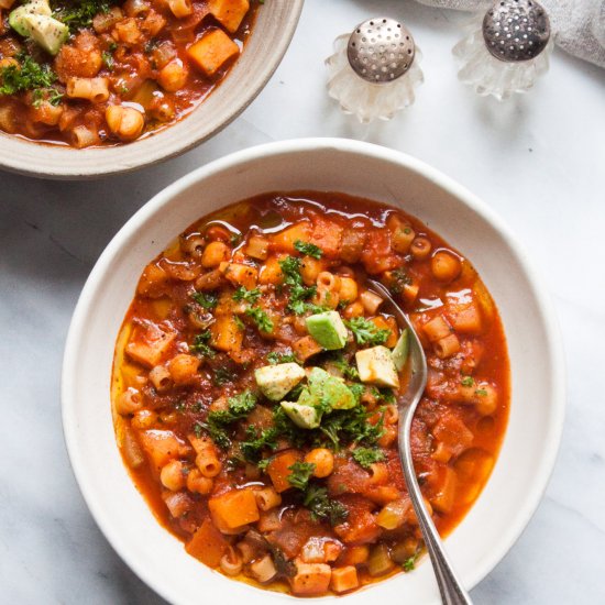 Winter Chickpea Minestrone