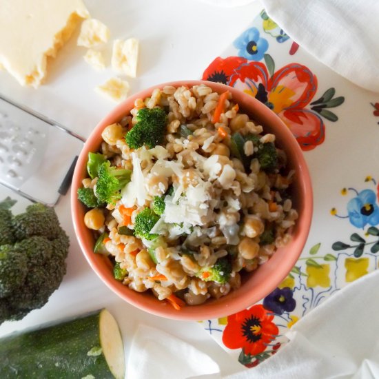 Broccoli Zucchini Chickpea Farro