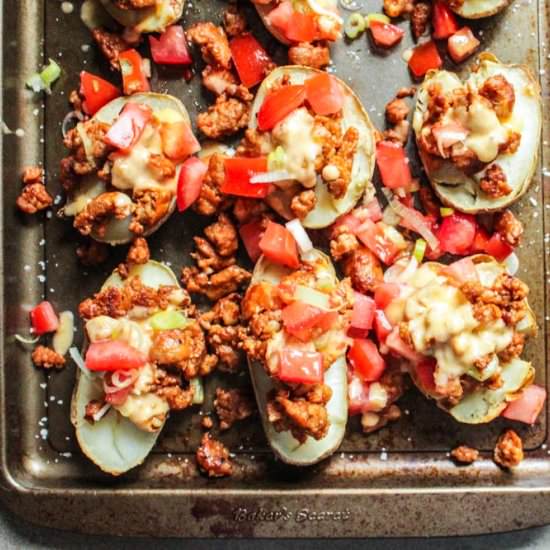 Spicy Nacho Potato Skins