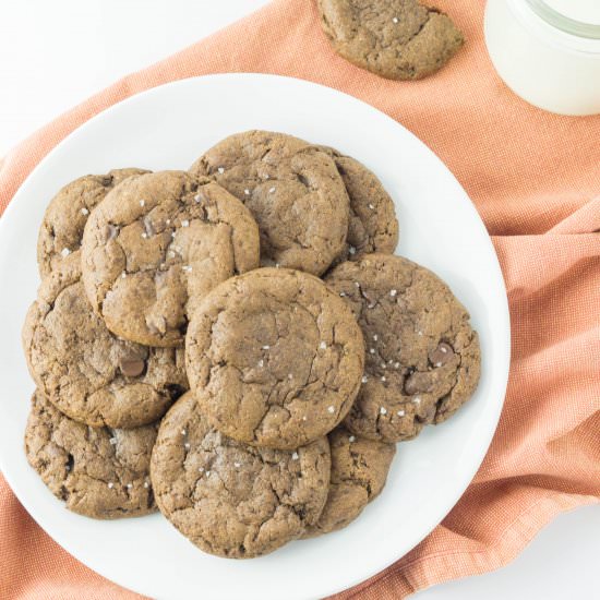 Double Chocolate Fudge Cookies