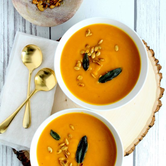 Vegan Butternut Squash & Apple Soup