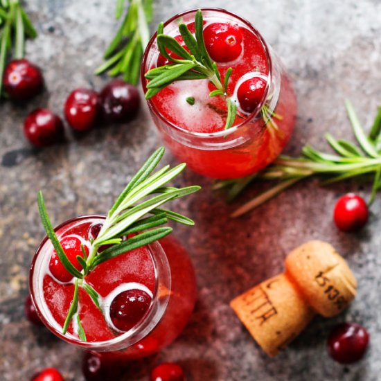 Cranberry Ginger Bellinis