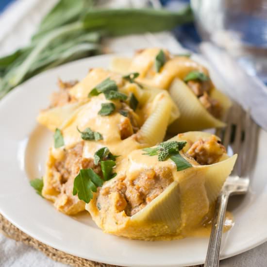 Vegan Butternut Stuffed Shells