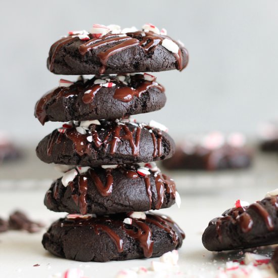 Dark Chocolate Peppermint Cookies