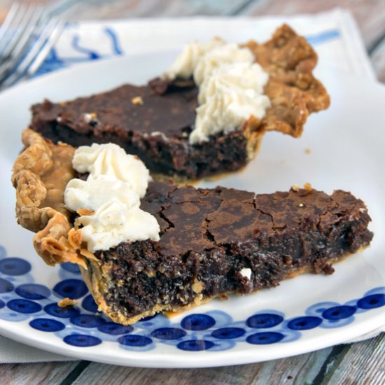 Gooey Chocolate Brownie Pie