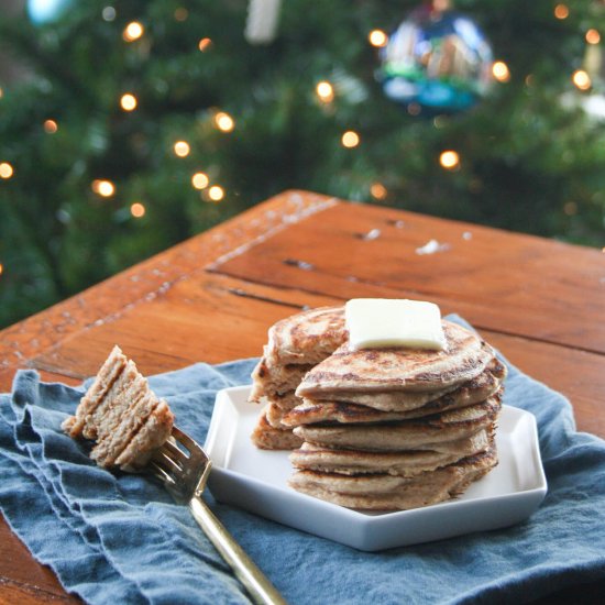 Protein Packed Gingerbread Pancakes