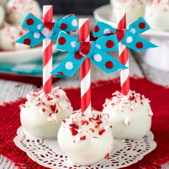 Peppermint Brownie Truffles