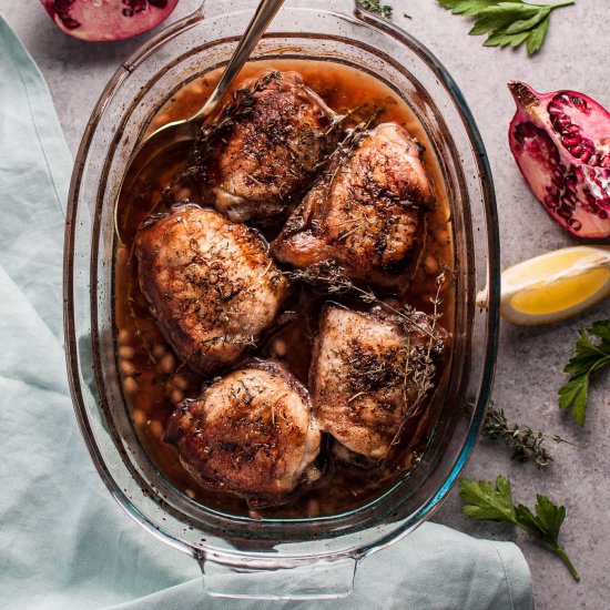 Pomegranate Lemon Roasted Chicken