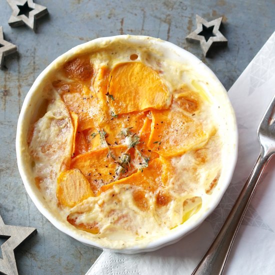 Sweet Potato and Thyme Gratin