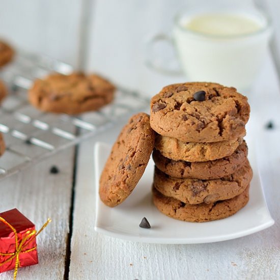 Eggless Chocolate Chip Cookies