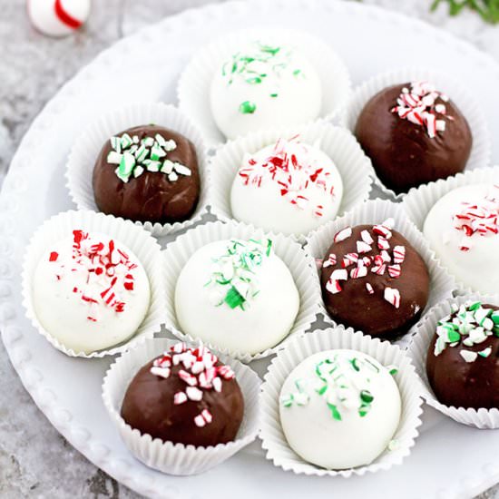 Peppermint Oreo Truffles