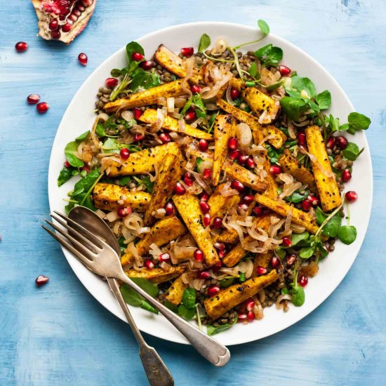 Spiced Parsnip and Lentil Salad