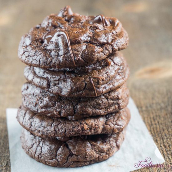 Chewy Triple Chocolate Cookies