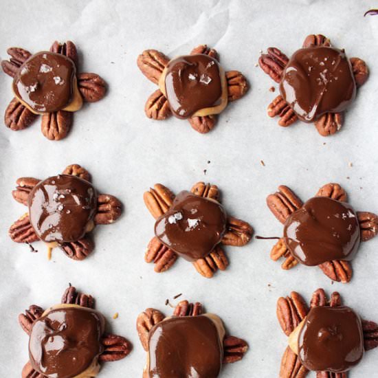 Chocolate Caramel Pecan Turtles