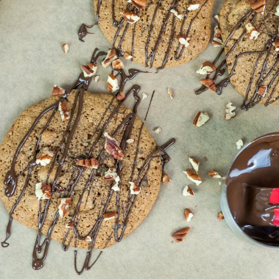 Coffee, Chocolate & Pecan Cookies