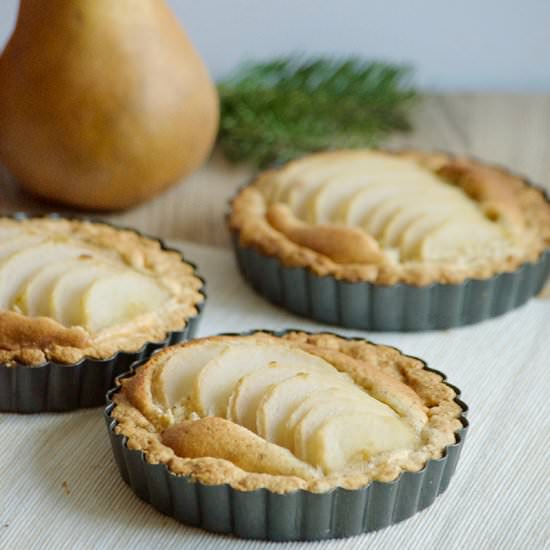 Mini Pear Almond Tart