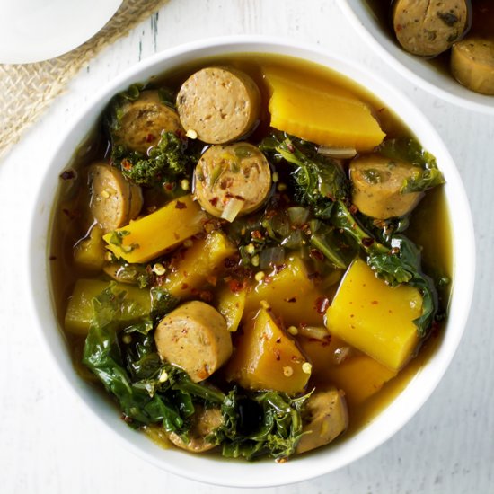 Turkey Sausage and Kale Soup