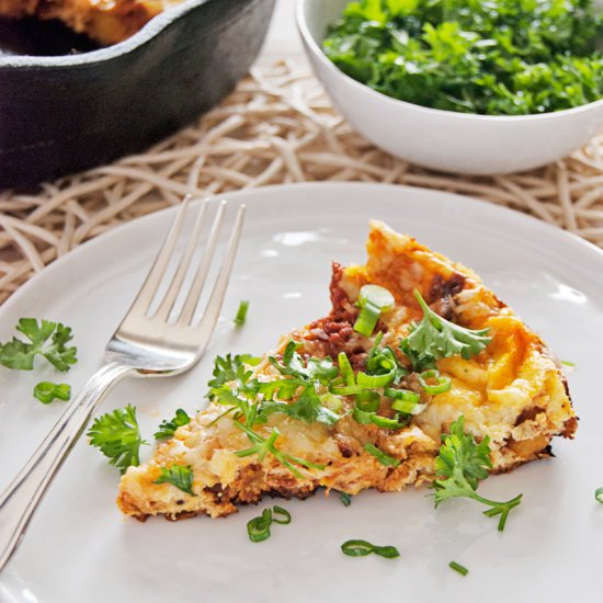 Chorizo and Squash Frittata