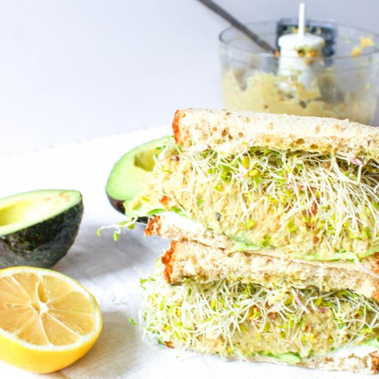 Vegetarian Green Goddess Sandwich