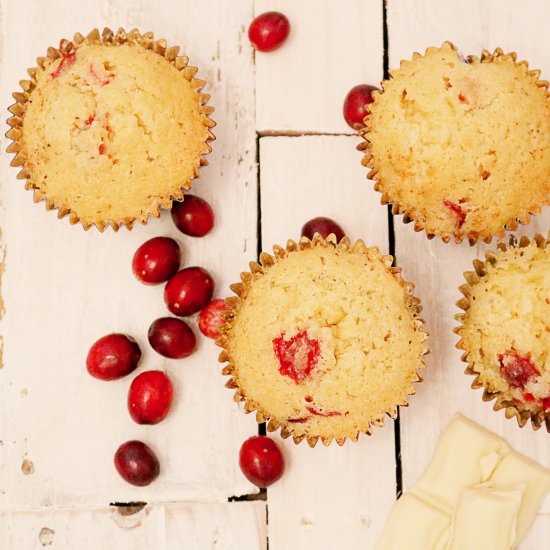 Cranberry White Chocolate Muffins