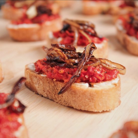 Sun-Dried Tomato Balsamic Crostini