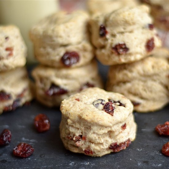 Eggnog Cranberry Biscuits