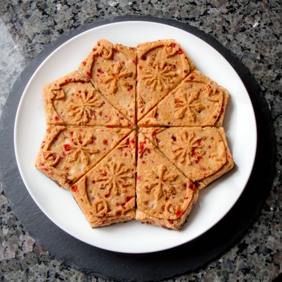 Candy Cane Crunch Shortbread