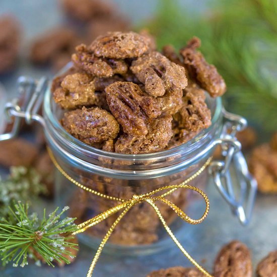 Candied Gingerbread Pecans