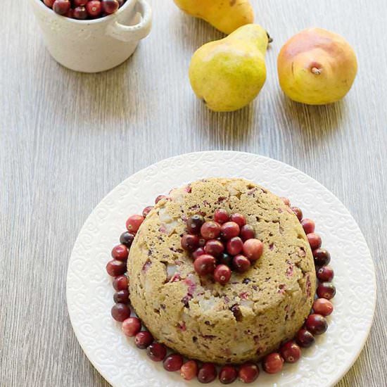 Vegan Pear and Cranberry Instant Pot Cake