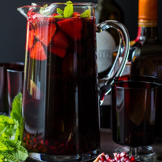 Pomegranate Strawberry Sangria