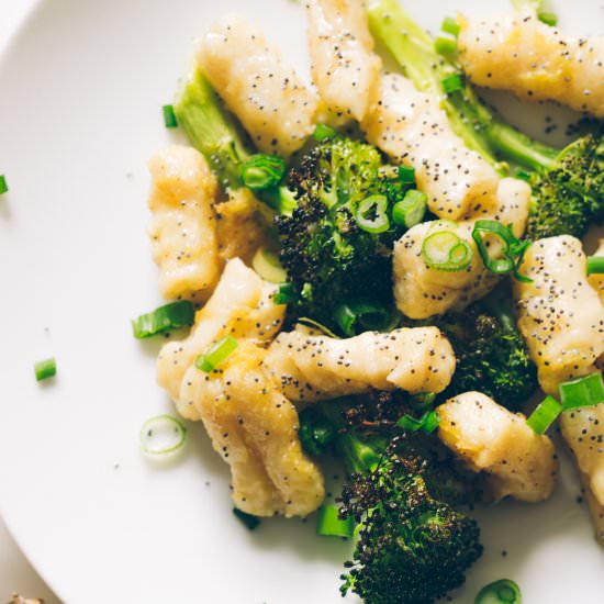 Homemade Ginger Poppy Seed Gnocchi