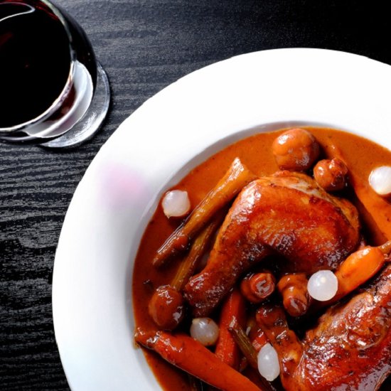 Slow Cooker Coq Au Vin