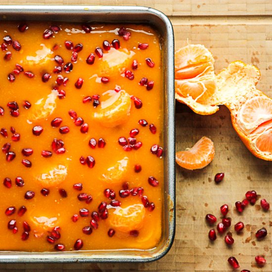 Pomegranate Mandarin Cheesecake