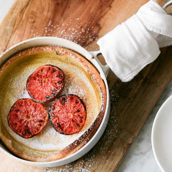 Glazed Grapefruit Dutch Baby