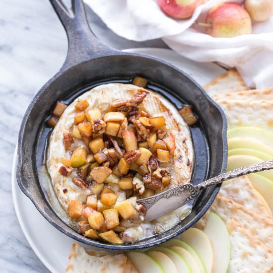 Caramel Apple Baked Brie